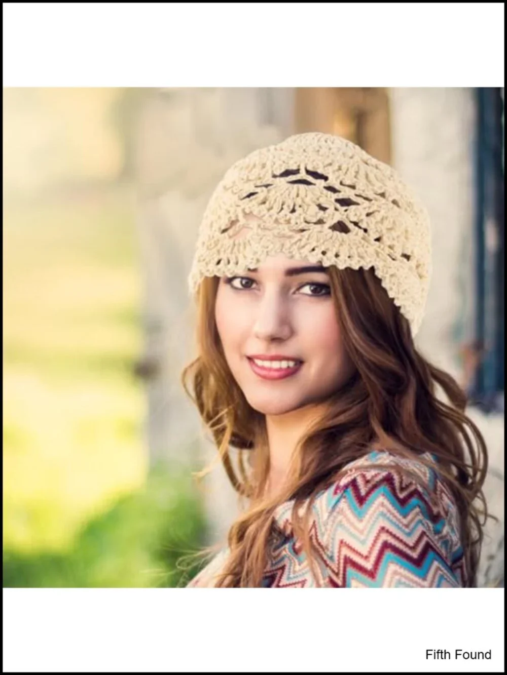 Handmade Crochet Lace Turban Beanie Hat for Women Casual Lightweight Skull Cap
